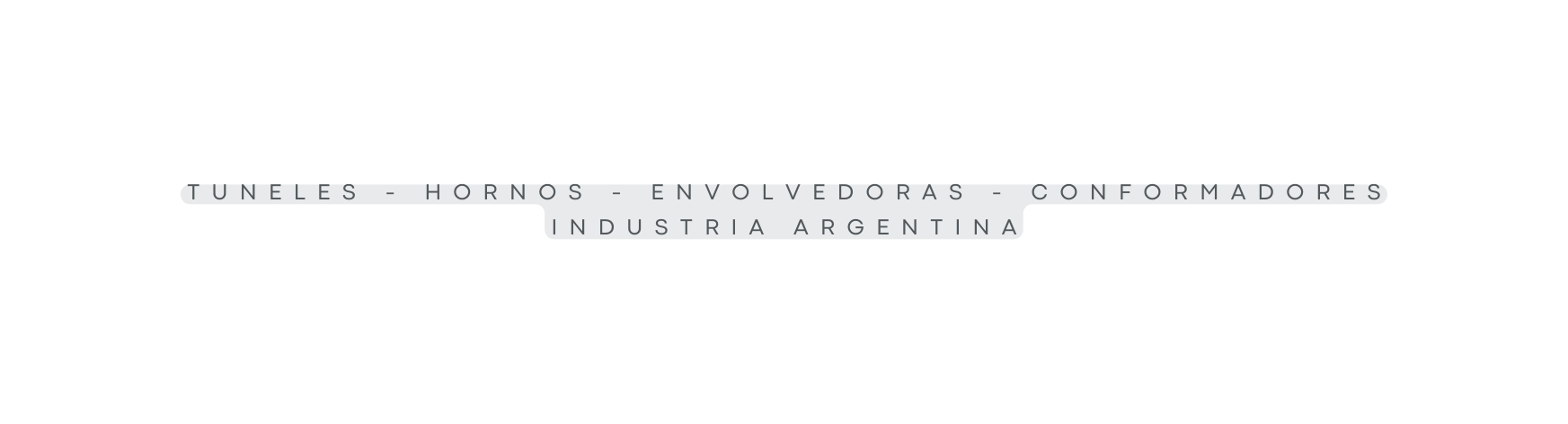 TUNELES HORNOS ENVOLVEDORAS CONFORMADORES INDUSTRIA ARGENTINA